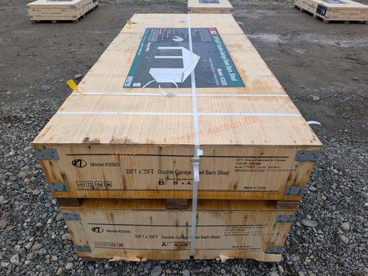 kj-33-x-25'-double-garage-metal-shed-image-8