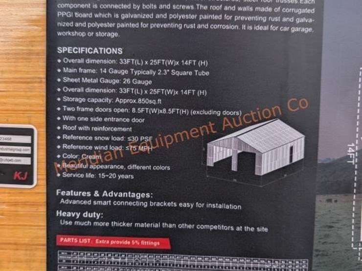 kj-33-x-25'-double-garage-metal-shed-image-5