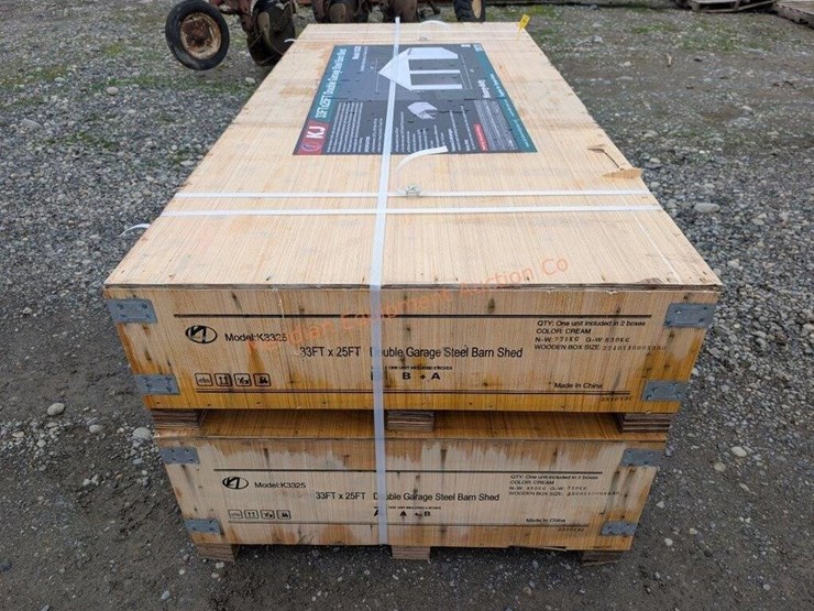 kj-33-x-25'-double-garage-metal-shed-image-2