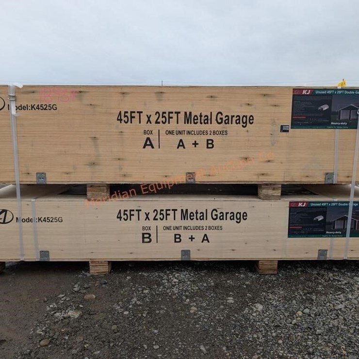 KJ 45' x 25' Steel Double Garage