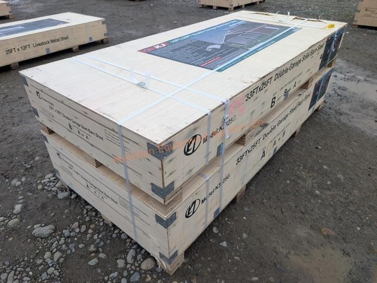 kj-33-x-25'-double-garage-metal-shed-image-2