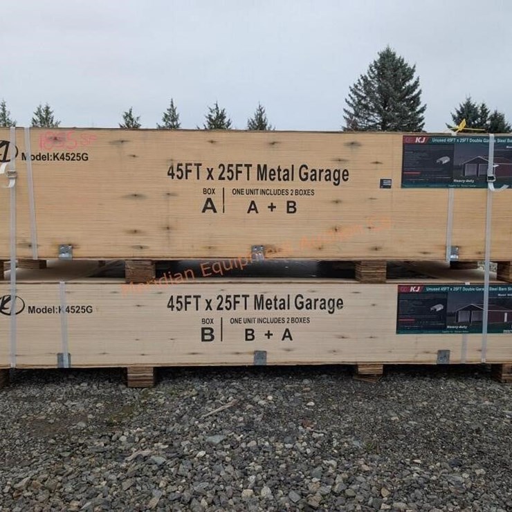 KJ 45' x 25' Steel Double Garage