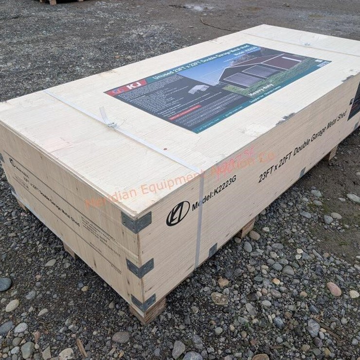 KJ 23' X 22' Double Garage Metal Shed