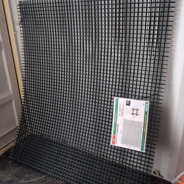 (3 PCs)5' x 5.6' KJ Heavy Duty Green Powder Coated Wire Mesh