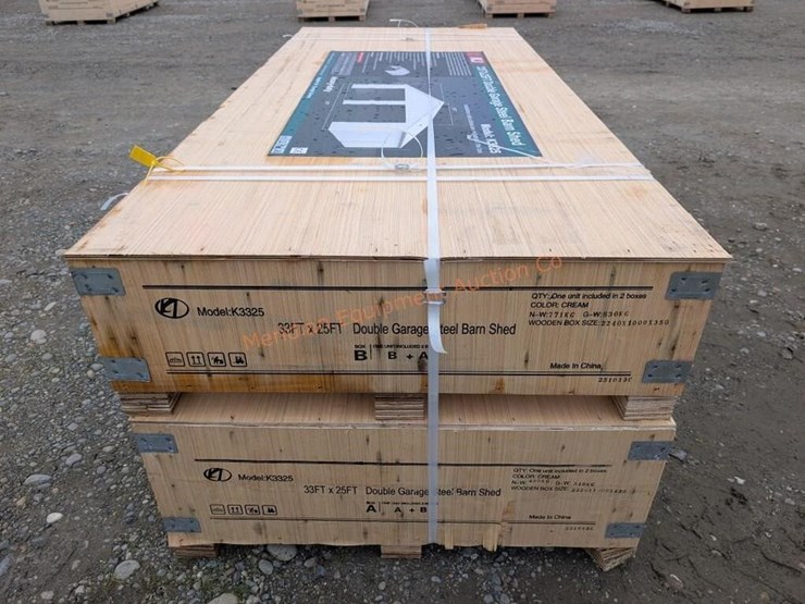 kj-33-x-25'-double-garage-metal-shed-image-7