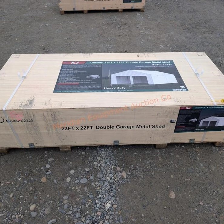 KJ 23' X 22' Double Garage Metal Shed