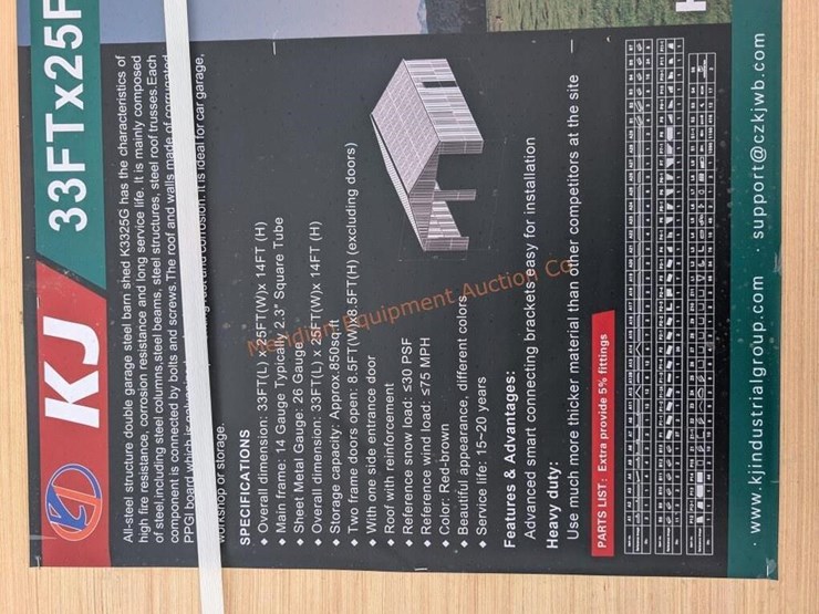 kj-33-x-25'-double-garage-metal-shed-image-3