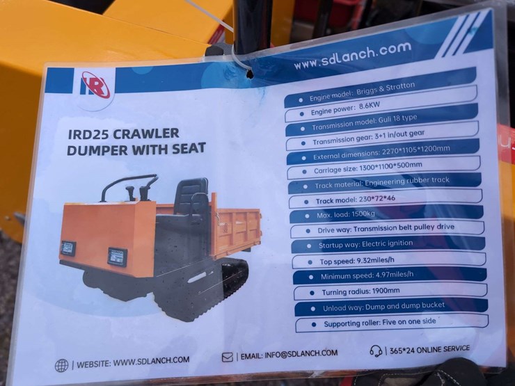 idr25-crawler-dumper-with-seat---13.5-hp-briggs-and-stratton-image-9