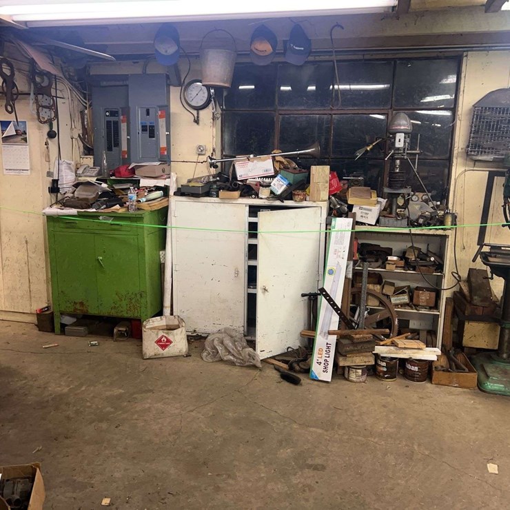 Cabinets, Tools, and Drill Presses