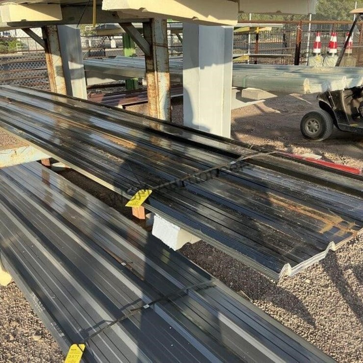 (30) 3FT X 16FT BLACK METAL ROOF PANELS,