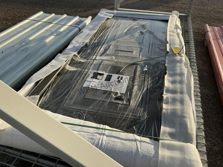 grey-steel-security-door-w/-frame-and-hardware,-image-2