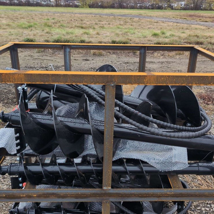 (1) Mower King SSECAG-Y - Skid Steer Auger Set - 3 pc. 6", 12", and 14"