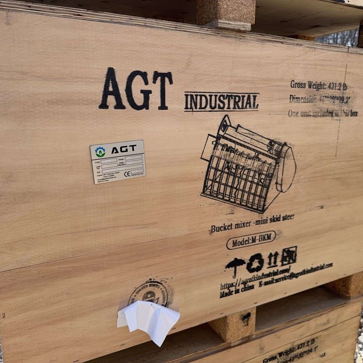 AGT Mini Skid Steer Bucket Mixer M-BKM