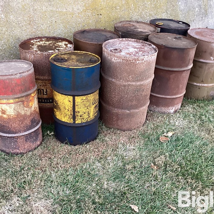 Assorted Empty Oil Barrels