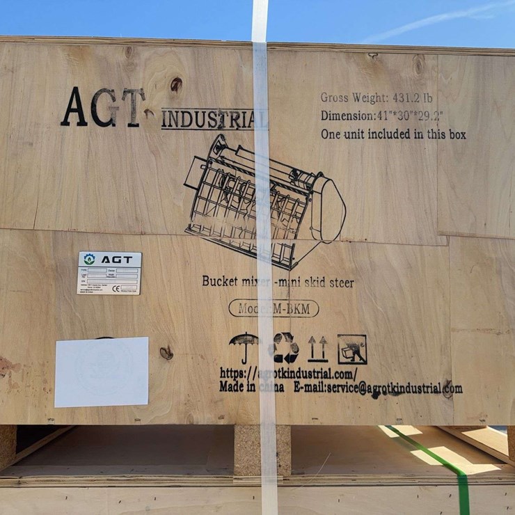 AGT Mini Skid Steer Bucket Mixer M-BKM