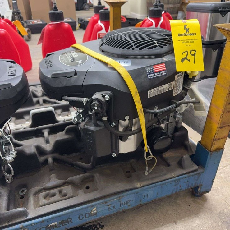 UNUSED VERTICAL SHAFT KOHLER 7000 SERIES TWIN CYCLE 24 HP GAS ENGINE