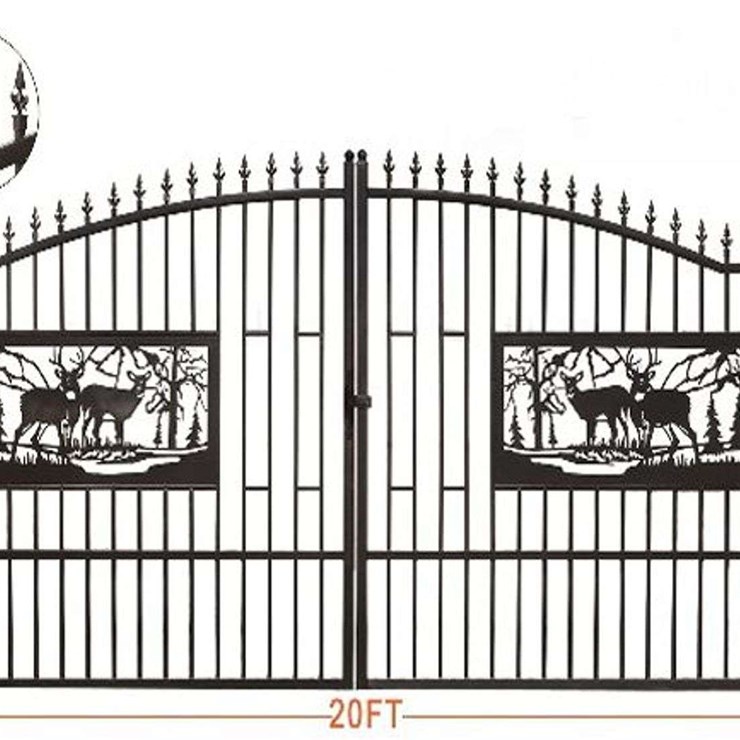 7FT(H)x 20FT(L) Metal Farm Driveway Gate