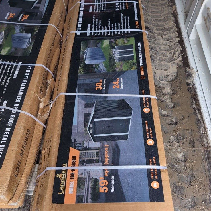 (1) Landhero 8' x 8' Galvanized Apex Roof Metal Shed - LDH-MS0808