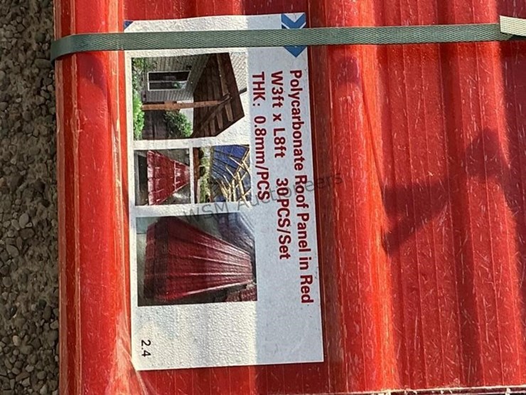 (30)-3ft-x-8ft-red-poly-roof-panels,-image-3