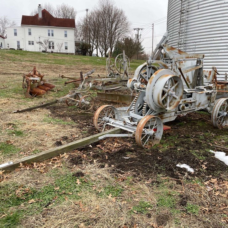 Vintage Bale Press on Steel