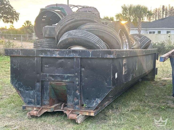 rolloff-dumpster-body-with-misc-tires-image-1