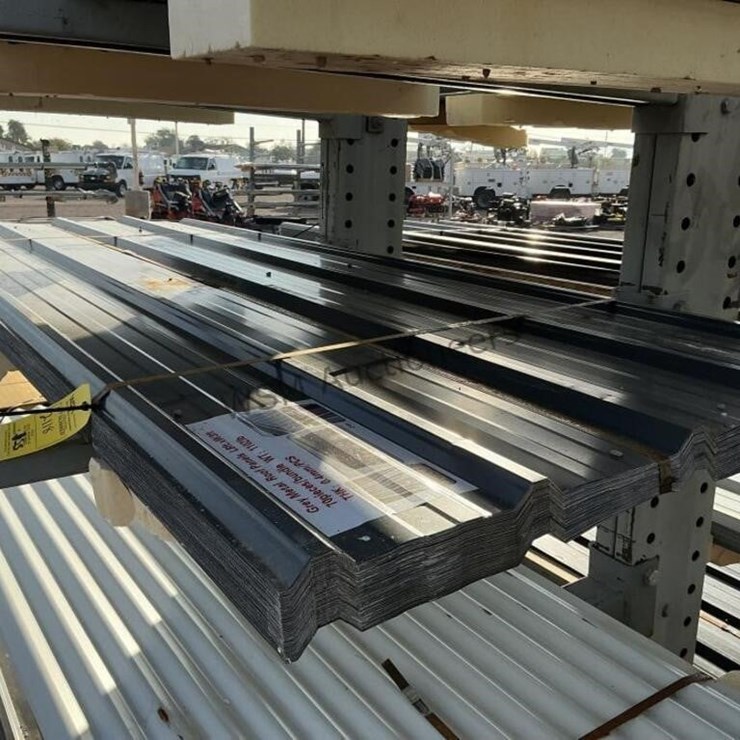 (70) 3FT X 8FT GREY METAL ROOF PANELS,