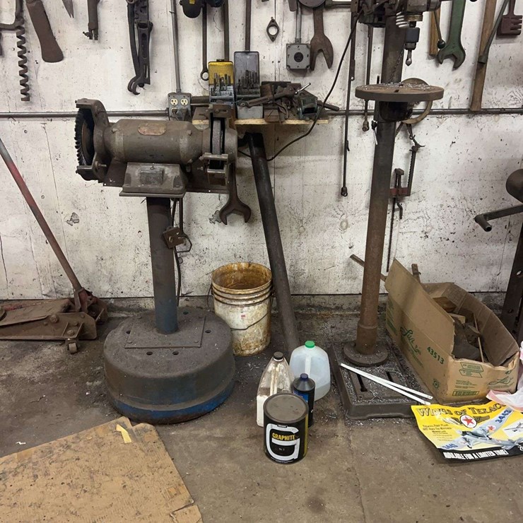 Large Grinder And Drill Press