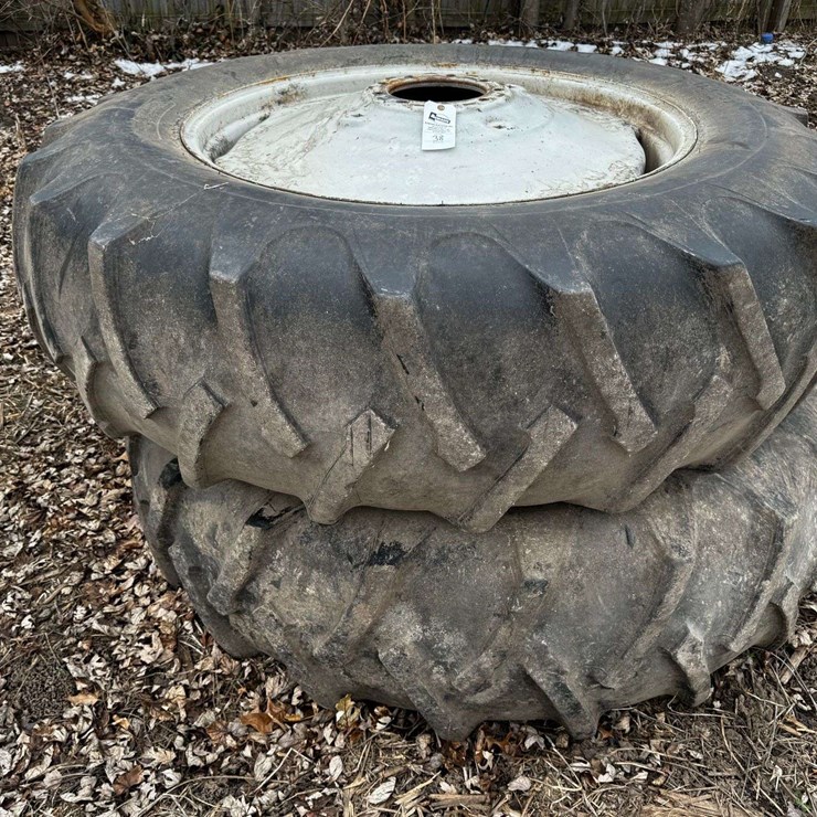 (2)-Dayton Thorobred Super 23 18.4-38 Tires with Rims