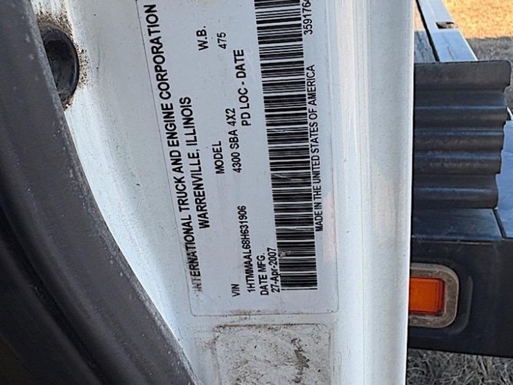 2008-international-durastar-flatbed-truck,-s/n-1htmmaal68h631906-(no-title---bill-of-sale-only):-knapheide-body-image-14