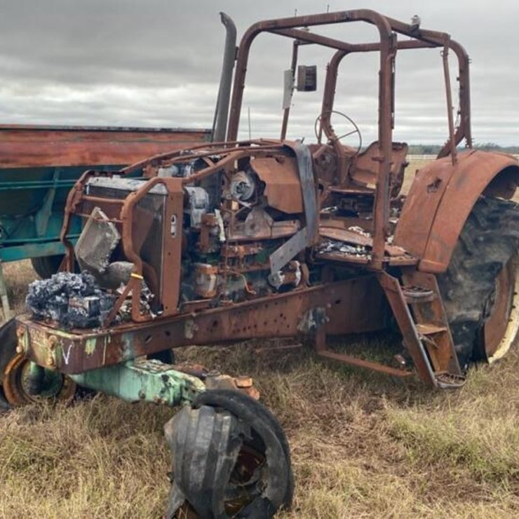 BURNT TRACTOR