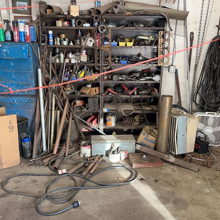 Metal Shelving and Tools