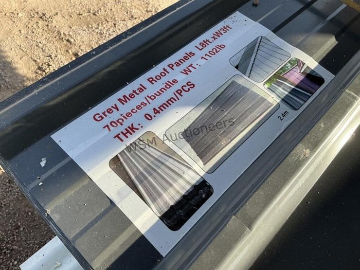 (70)-3ft-x-8ft-grey-metal-roof-panels,-image-3