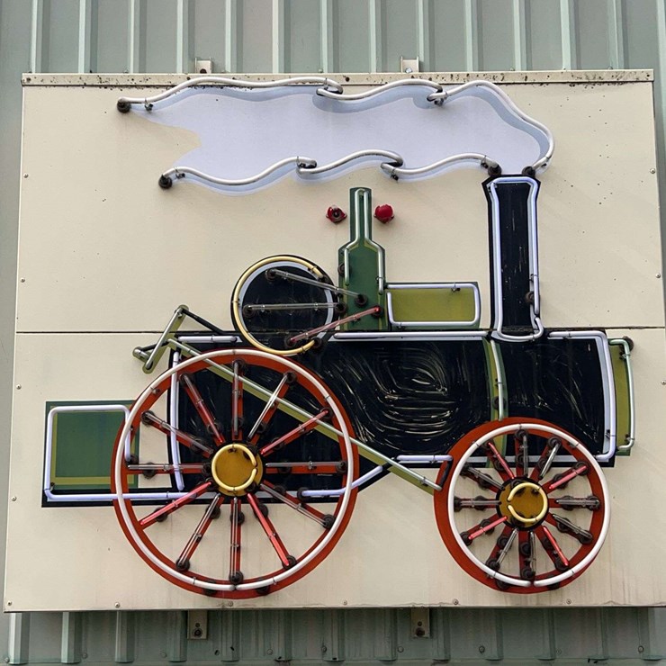Steam Engine Neon Sign