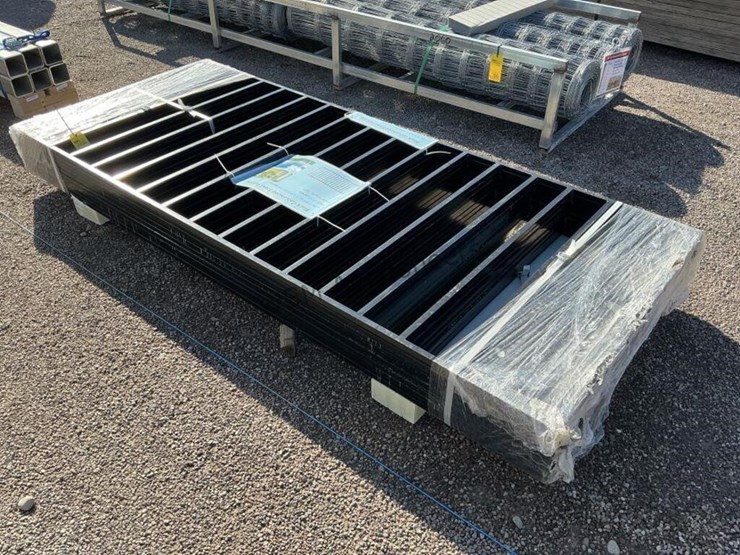 (10)-black-galvanized-steel-fence-panels-image-1