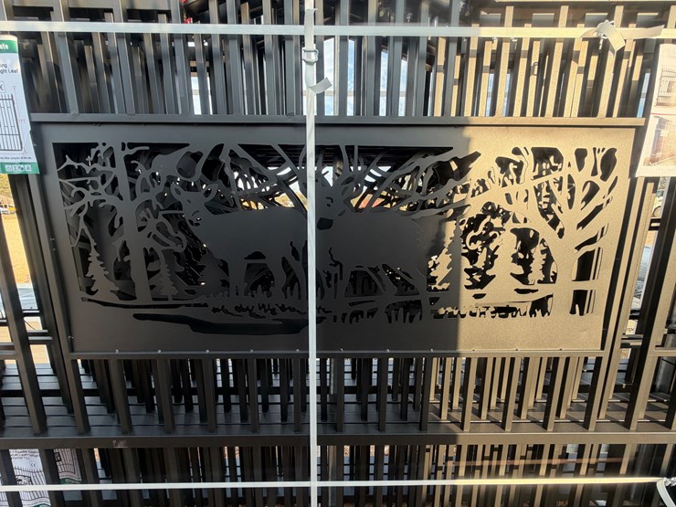 #8079-•-1-set-|-metal-driveway-gate,-deer-motif-image-7