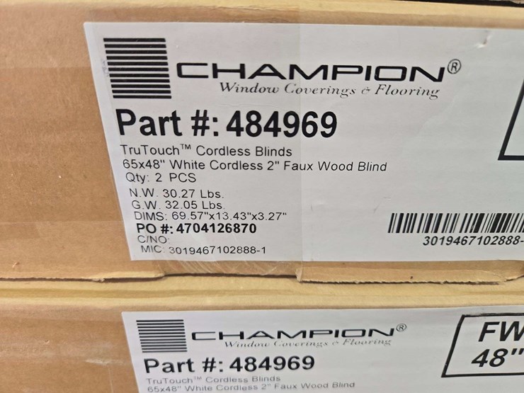 (5)-champion-(65"x48)-white-cordless-2"-faux-wood-blinds-image-6