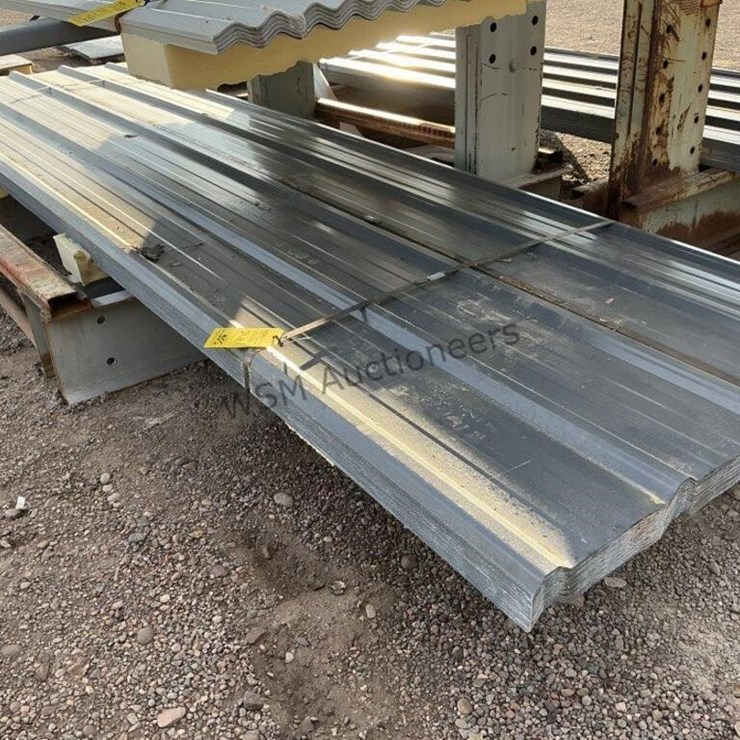 (70) 3FT X 12FT GREY METAL ROOF PANELS,