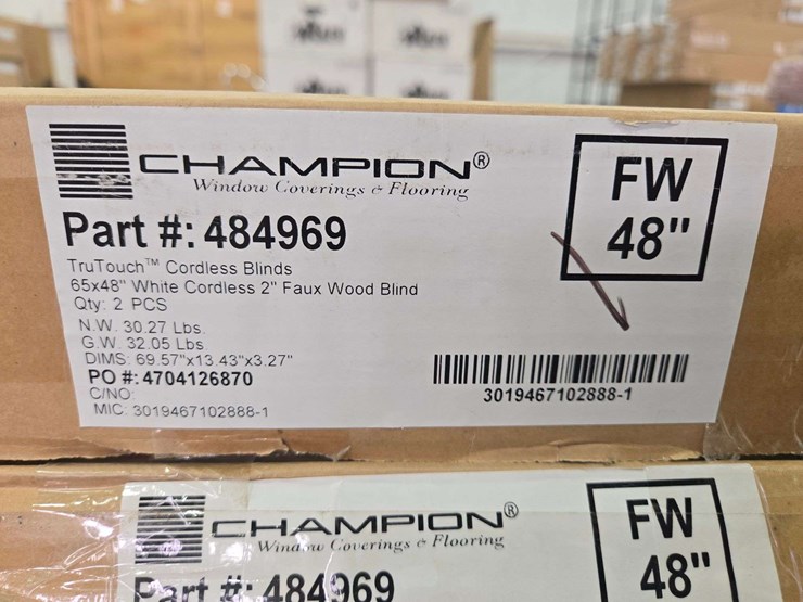 (6)-champion-(65"x48)-white-cordless-2"-faux-wood-blinds-image-5