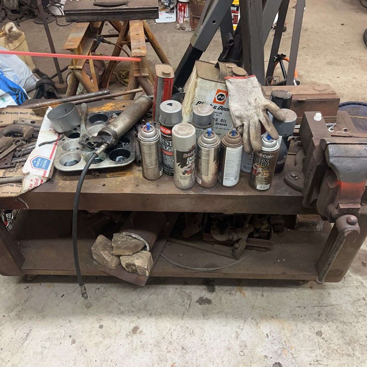 Rolling Bench With Contents