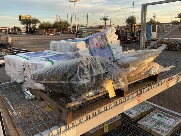 pallet-of-misc-lifting-straps-and-shade-material-image-1