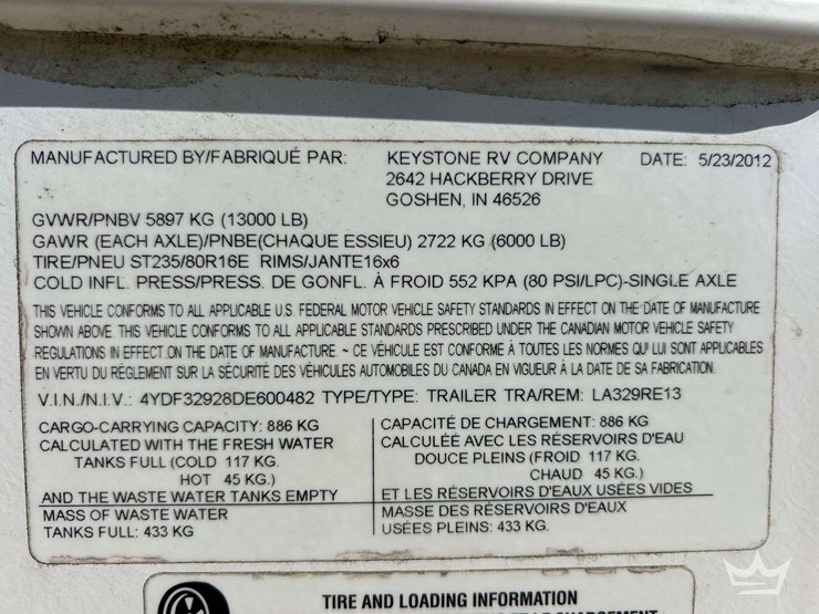 2013-keystone-laredo-la329re13-37ft.-t/a-fifth-wheel-travel-trailer-image-59