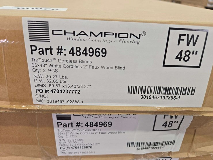 (6)-champion-(65"x48)-white-cordless-2"-faux-wood-blinds-image-5