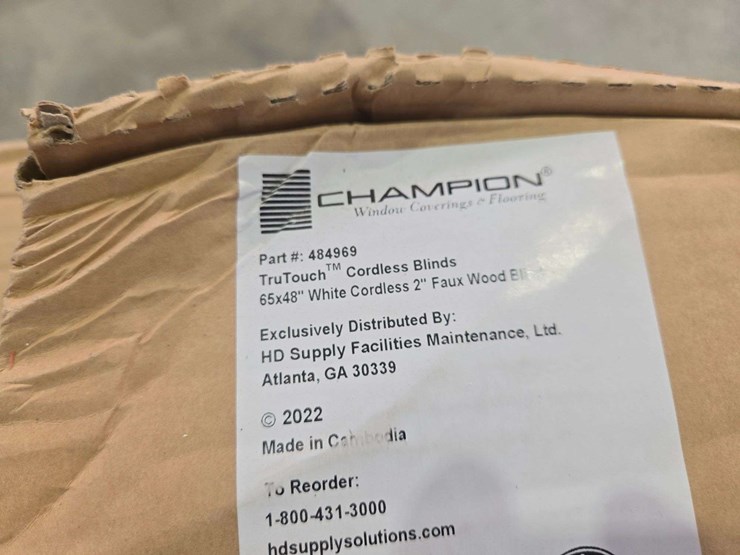 (5)-champion-(65"x48)-white-cordless-2"-faux-wood-blinds-image-5