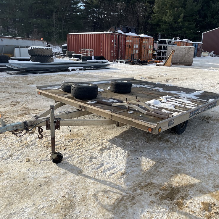 #3794 • 10' Aluminum Snowmobile Trailer (No Title)