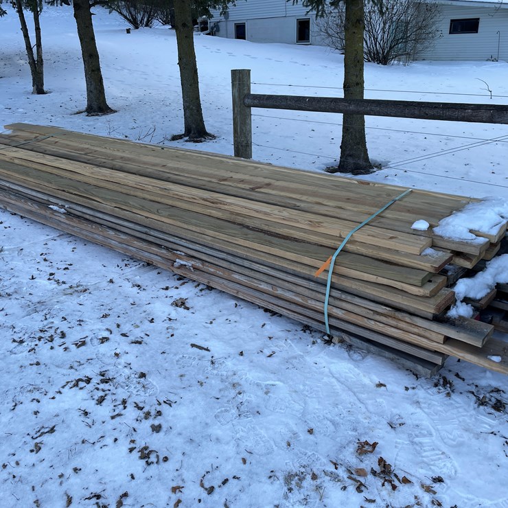 #3814 • Bundle of Green Treated and Construction Grade Lumber