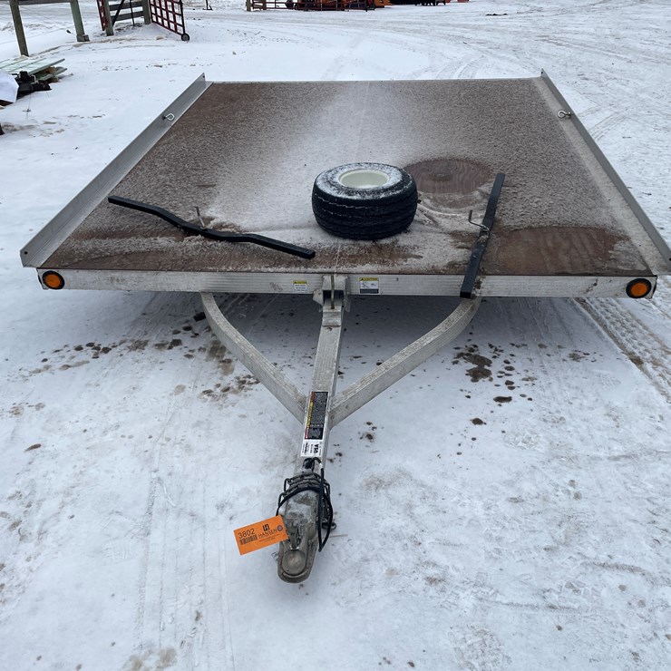 #3802 • 10' Aluminum Triton Snowmobile Trailer (No Title)
