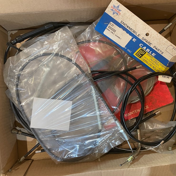 #3858 • Box of New Throttle, Brake and Choke Cables