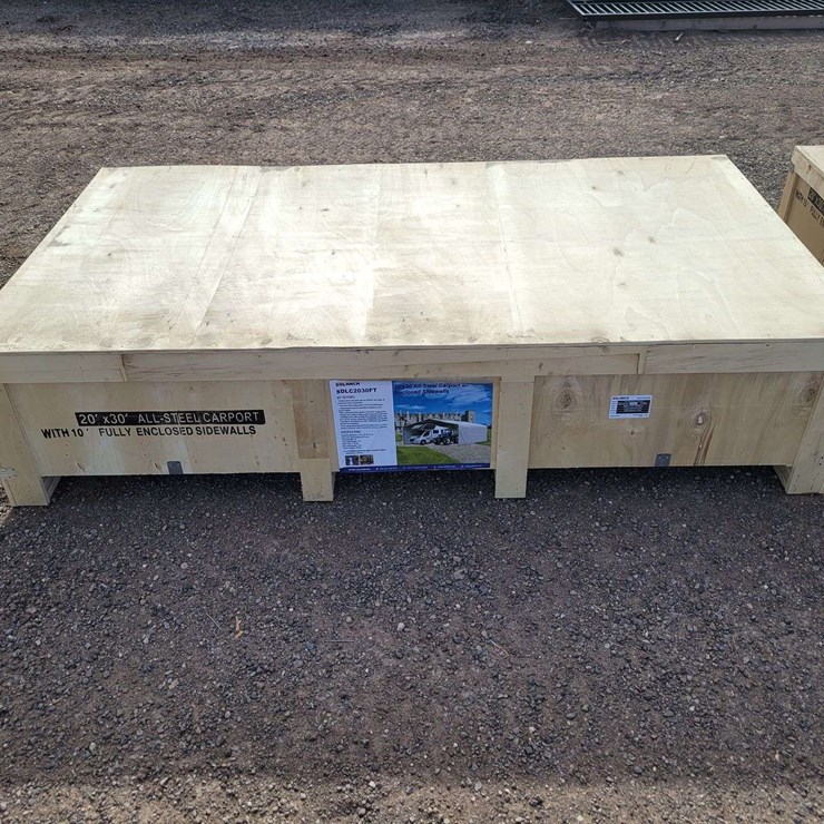 SDLanch 20'x30' All-Steel Carport w/Enclosed Walls