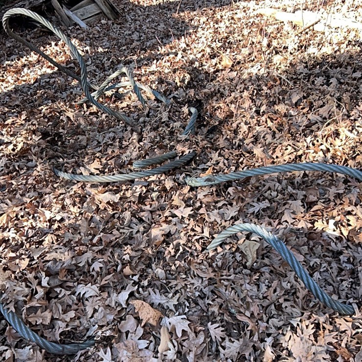 HEAVY CABLE; LOCATED AT 7241 ROXBURY RD, CHARLES CITY, VA, PLEASE CALL 804.837.9940 OR 804.651.4404 WITH QUESTIONS