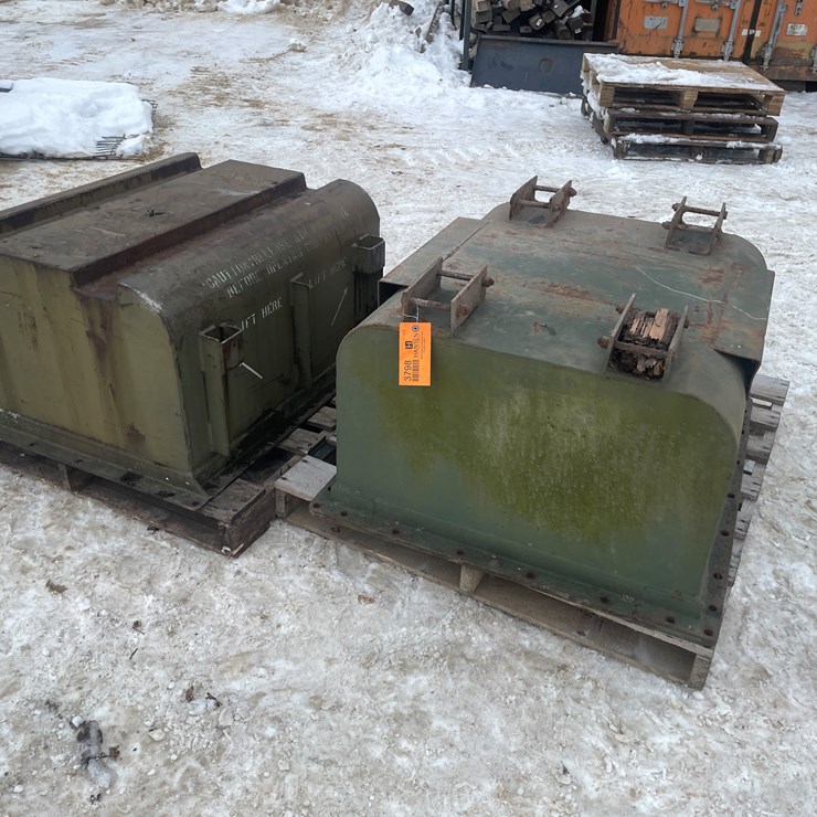 #3798 • (2) Heavy Metal Shipping Crates